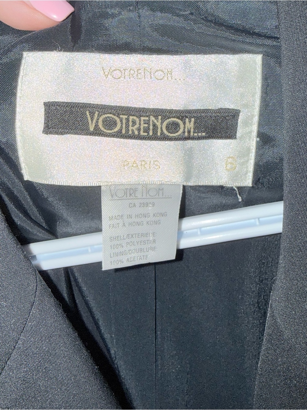 Votre Nom Black Womens Blazer Jacket - Picture 3 of 3